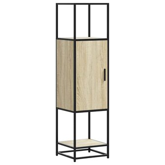 Hoge kast 35,5x35x139 cm bewerkt hout en metaal sonoma eiken 2