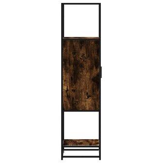 Hoge kast 35,5x35x139 cm bewerkt hout en metaal gerookt eiken 6