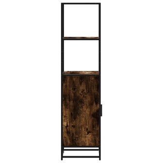 Hoge kast 35,5x35x139 cm bewerkt hout en metaal gerookt eiken 6
