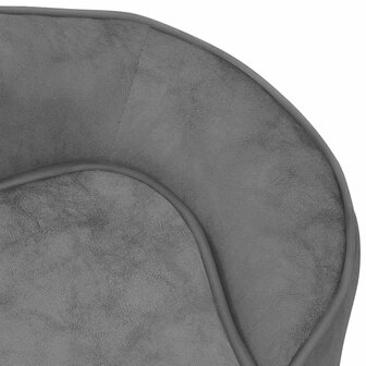 Hondenbank 67x47x36 cm pluche grijs 6