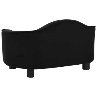 Hondenbank 67x47x36 cm pluche zwart 5