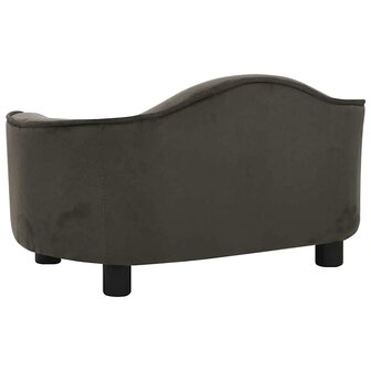 Hondenbank 67x47x36 cm pluche donkergrijs 5
