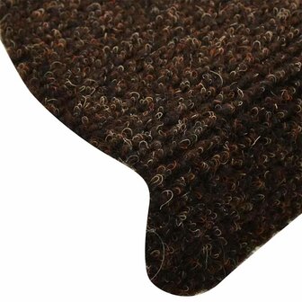 Trapmatten zelfklevend 10 st 65x21x4 cm naaldvilt bruin 6