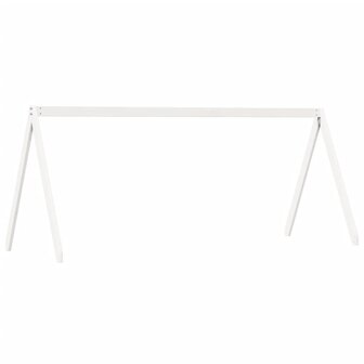 Halfhoogslaper met ladder en bedhuis grenenhout wit 90x190 cm 6