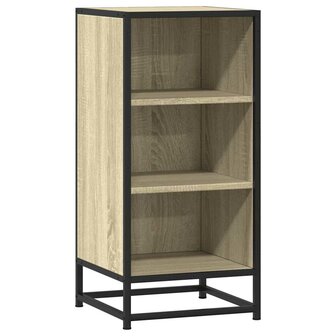 Dressoir 35,5x35x76 cm bewerkt hout en metaal sonoma eikenkleur 2