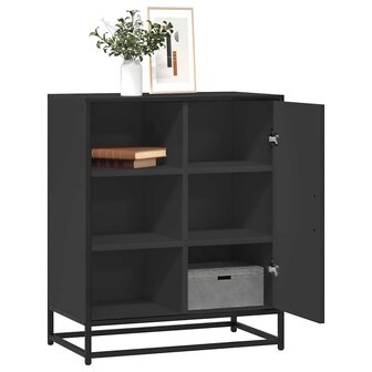 Dressoir 62x35x76 cm bewerkt hout zwart 1