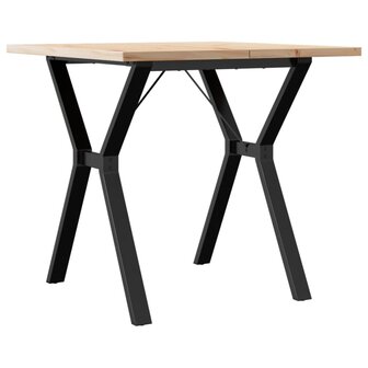 Eettafel Y-frame 80x80x75,5 cm massief grenenhout en staal 2
