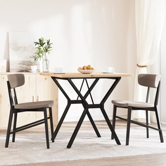 Eettafel Y-frame 80x80x75,5 cm massief grenenhout en staal 3