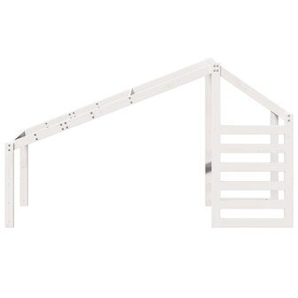 Kinderbedhuisje 198x97x113 cm massief grenenhout wit 4