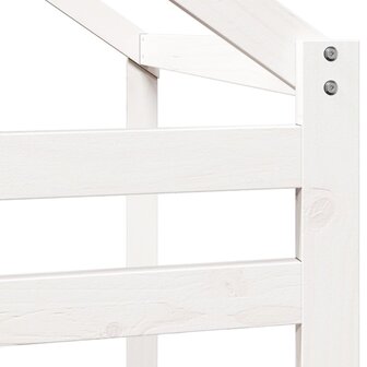 Kinderbedhuisje 198x97x113 cm massief grenenhout wit 7