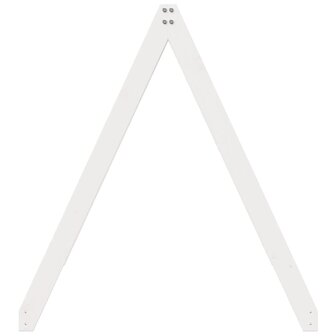 Kinderbedhuisje 199x95,5x88 cm massief grenenhout wit 5