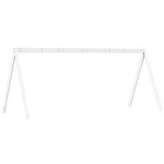 Kinderbedhuisje 199x95,5x88 cm massief grenenhout wit 6