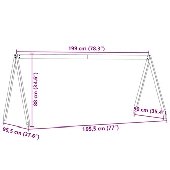 Kinderbedhuisje 199x95,5x88 cm massief grenenhout wit 9