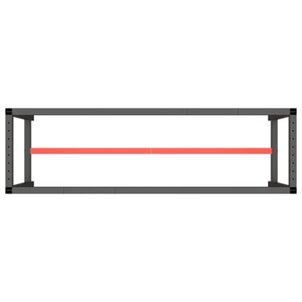 Werkbankframe 170x50x79 cm metaal matzwart en matrood 5