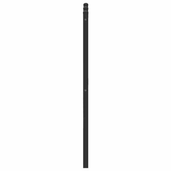 Hoofdbord 150 cm bewerkt hout en staal gerookt eikenkleurig 5