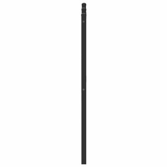 Hoofdbord 160 cm bewerkt hout en staal bruin eikenkleurig 5