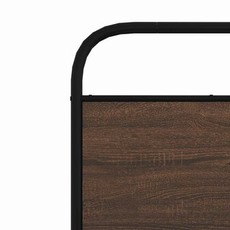 Bedframe zonder matras bewerkt hout bruin eikenkleur 75x190 cm 8
