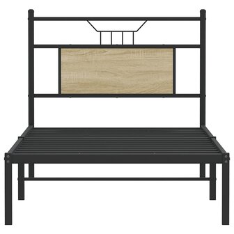 Bedframe zonder matras hout sonoma eikenkleurig 75x190 cm 6