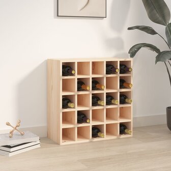 Wijnkast 56x25x56 cm massief grenenhout 1