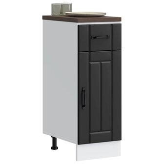 Keuken onderkast Lucca bewerkt hout zwart 3