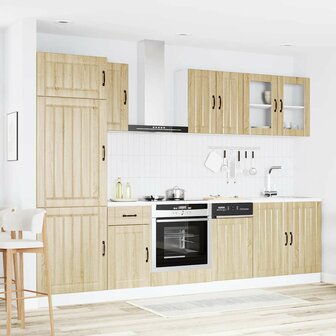 8-delige Keukenkastenset Lucca bewerkt hout sonoma eikenkleur 3
