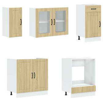 8-delige Keukenkastenset Lucca bewerkt hout sonoma eikenkleur 4