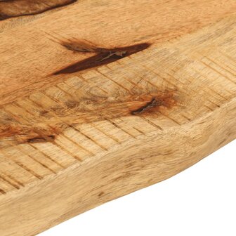 Tafelblad met natuurlijke rand 80x20x3,8 cm massief mangohout 7