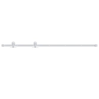 Beslagset voor schuifdeur 183 cm staal wit 2