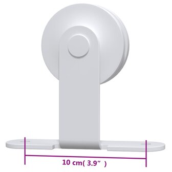 Beslagset voor schuifdeur 183 cm staal wit 8
