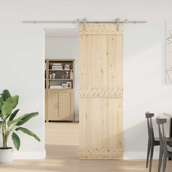 Schuifdeur onderdelenset 183 cm roestvrij staal zilverkleurig 3