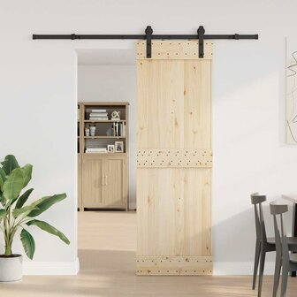 Doos met onderdelen voor schuifdeur 200 cm staal zwart 3