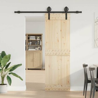 Doos met onderdelen voor schuifdeur 183 cm staal zwart 3