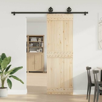 Doos met onderdelen voor schuifdeur 200 cm staal zwart 3