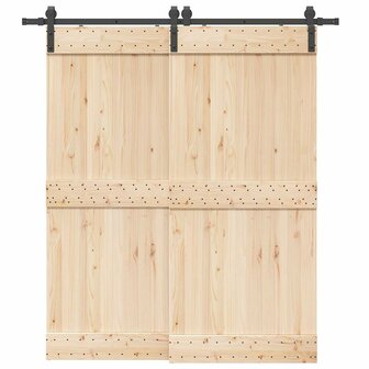 Doos met onderdelen voor schuifdeur 200 cm staal zwart 1