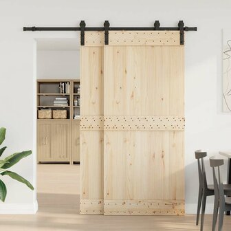 Doos met onderdelen voor schuifdeur 200 cm staal zwart 3
