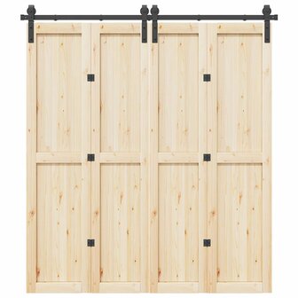 Doos met onderdelen voor schuifdeur 200 cm staal zwart 1