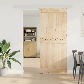 Beslagset schuifdeur 183 cm aluminiumlegering zilverkleurig 3