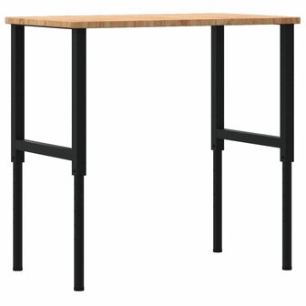 Werkbank rechthoek 100x60x(71,5-98) cm eikenhout lichtbruin 7