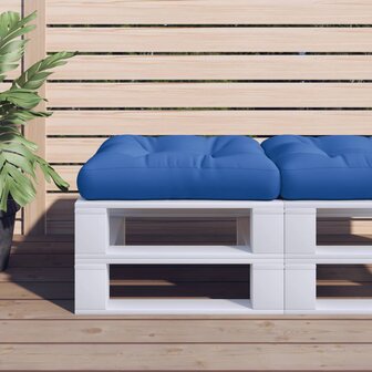 Palletkussen 50x50x12 cm stof koningsblauw 1