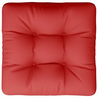 Palletkussen 60x60x12 cm stof rood 6