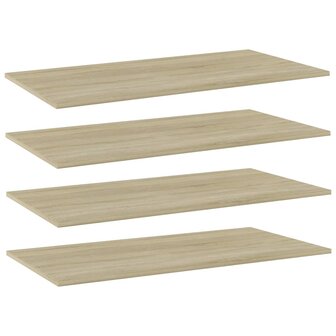 Wandschappen 4 st 80x20x1,5 cm spaanplaat sonoma eikenkleurig 1