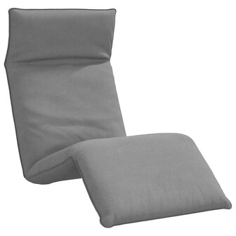 Ligstoel inklapbaar 175x54x8,5 cm Oxford stof grijs 2