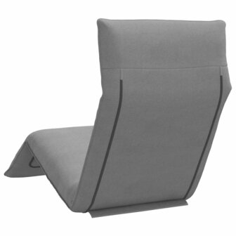Ligstoel inklapbaar 175x54x8,5 cm Oxford stof grijs 6