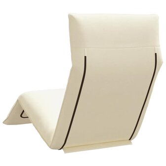 Ligstoel inklapbaar 175x54x8,5 cm Oxford stof cr&egrave;me 6