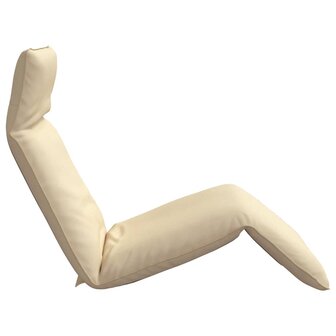 Ligstoel inklapbaar 175x54x8,5 cm Oxford stof beige 5