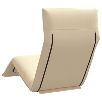 Ligstoel inklapbaar 175x54x8,5 cm Oxford stof beige 6