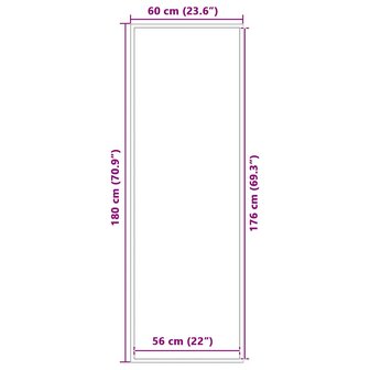 Deurmat 60x180 cm antracietkleurig 7