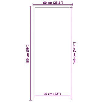 Deurmat 60x150 cm grijs 7