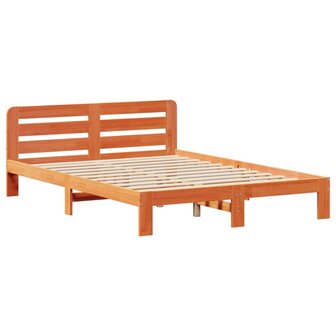 Bed met matras massief grenenhout wasbruin 140x190 cm 3