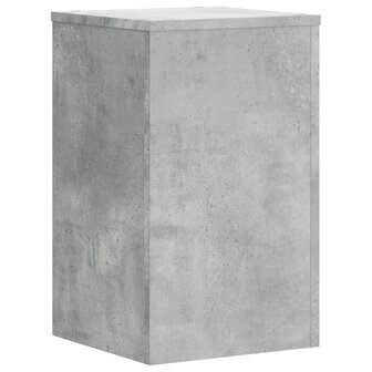 Plantenstandaards 2 st 30x30x50 cm bewerkt hout betongrijs 4